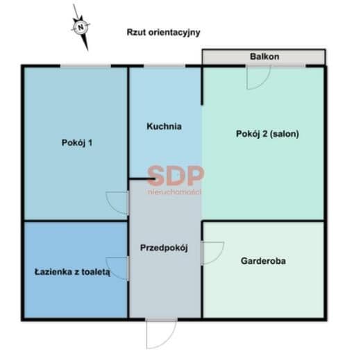 REZERWACJA 2- pokojowe mieszkanie z garderobą | Balkon | Piwnica 9 m2 - zdjęcie 7