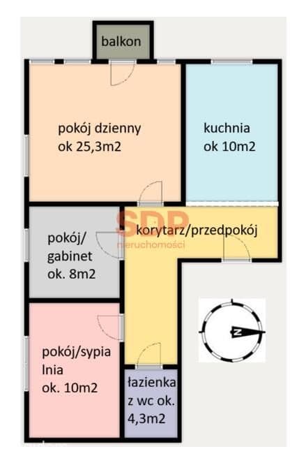 3 pokoje, 2 miejsca postojowe, balkon, blisko placu grunwaldzkiego. - zdjęcie 3