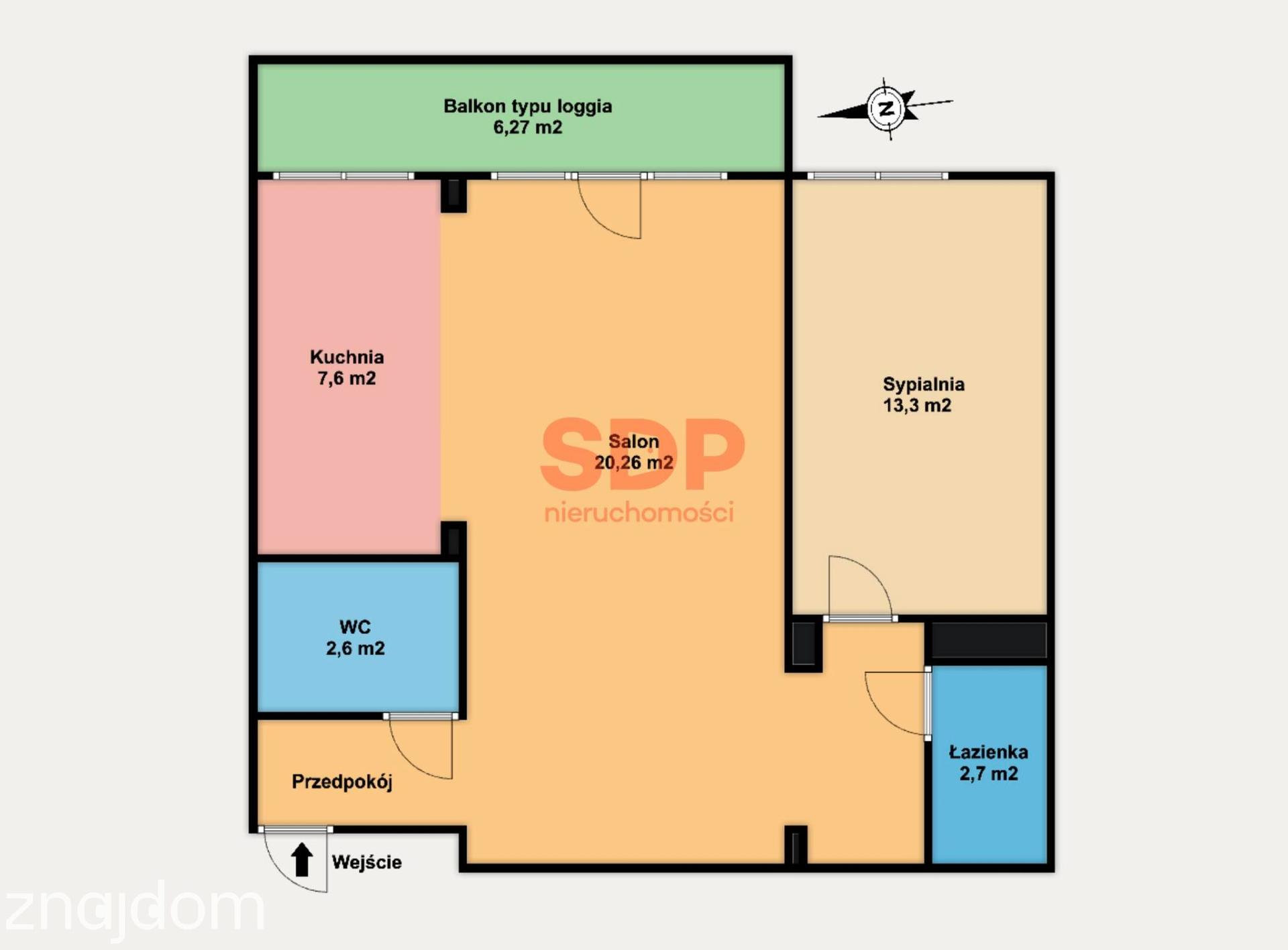2 pokoje | 51,83 m2 | Balkon typu loggia | Piotrkowska - zdjęcie 12