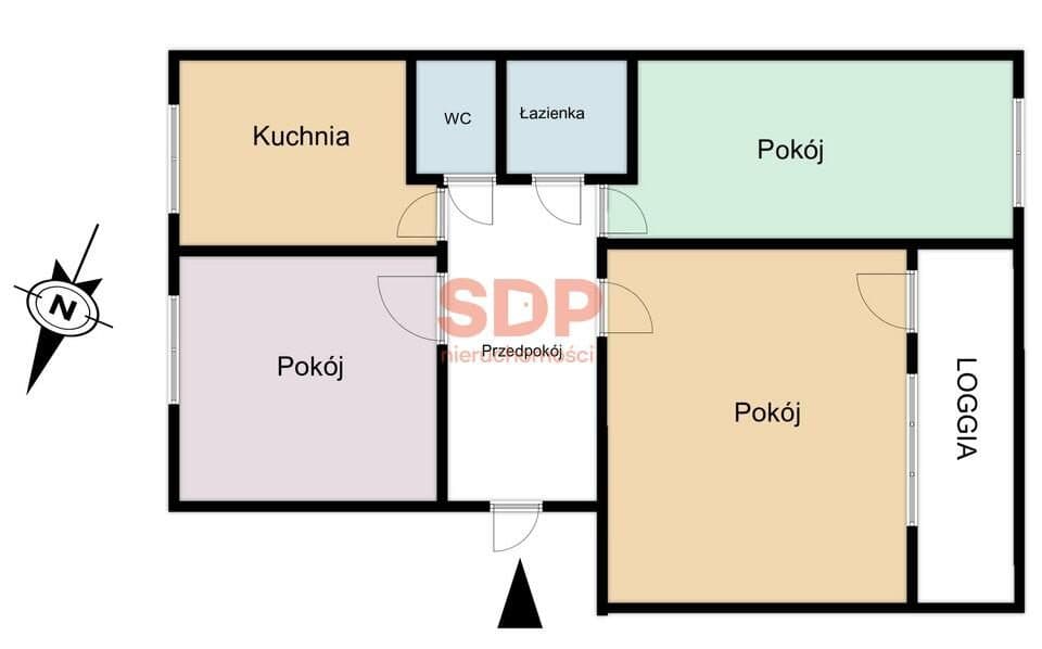 Słoneczne 3 pokojowe / oddzielna kuchnia / duży balkon / piwnica - zdjęcie 8