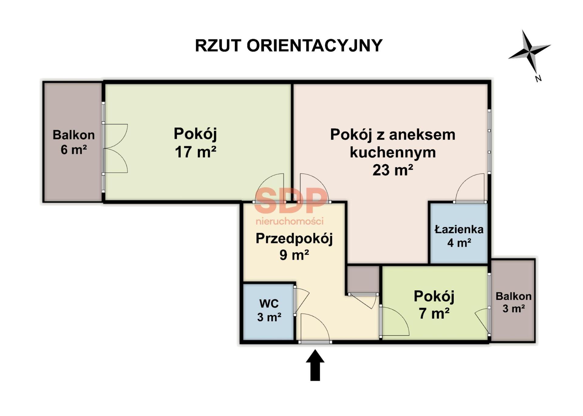 3-pokojowe mieszkanie z dwoma balkonami przy Pl. Grunwaldzkim - zdjęcie 5