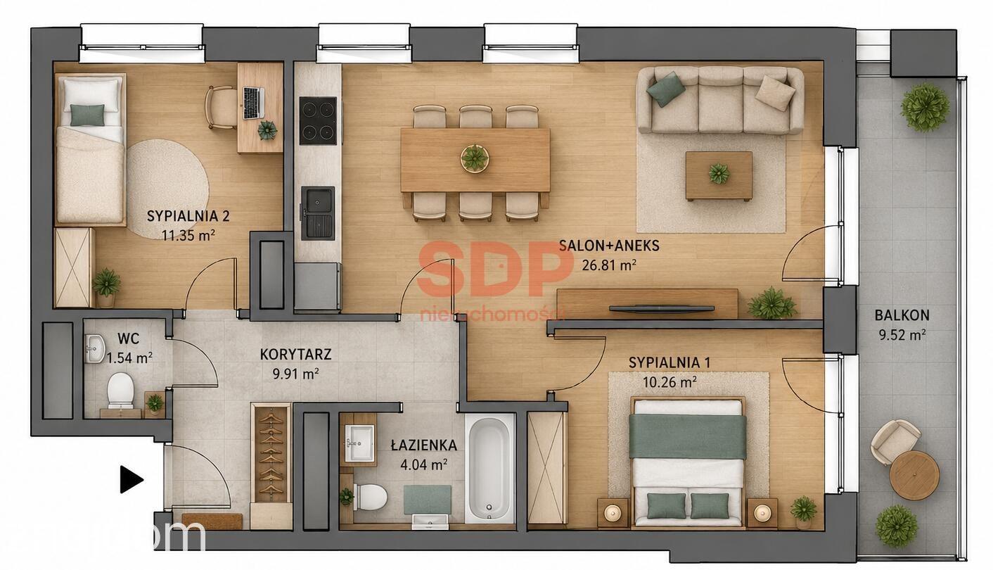 Nowy, 3 pok. apartament. Do wejścia. Legnicka Vita. Klima - zdjęcie 6
