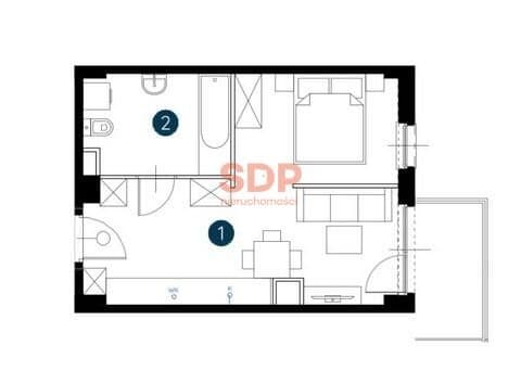 2 pokoje pod inwestycję | 33,36 m2 | ul. Fabryczna - zdjęcie 4