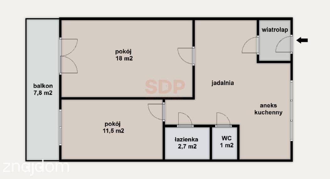 2 pokoje z balkonem koło Sky Tower - zdjęcie 4