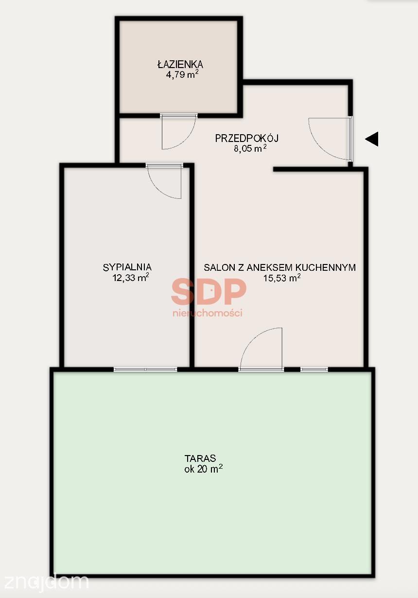 2 pokoje na spokojnym osiedlu | taras 20 m2 | Oporów - zdjęcie 14