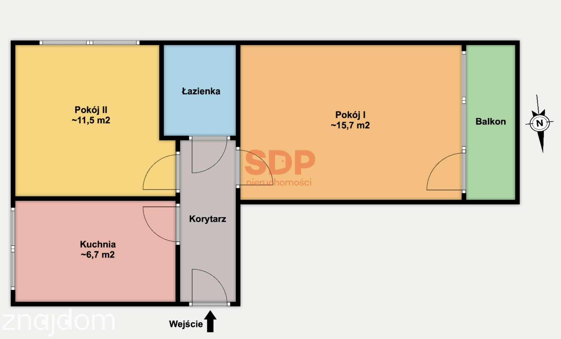 2 rozkładowe pokoje z balkonem | 41,43 m2 | Osobna kuchnia | Żubardź - zdjęcie 11