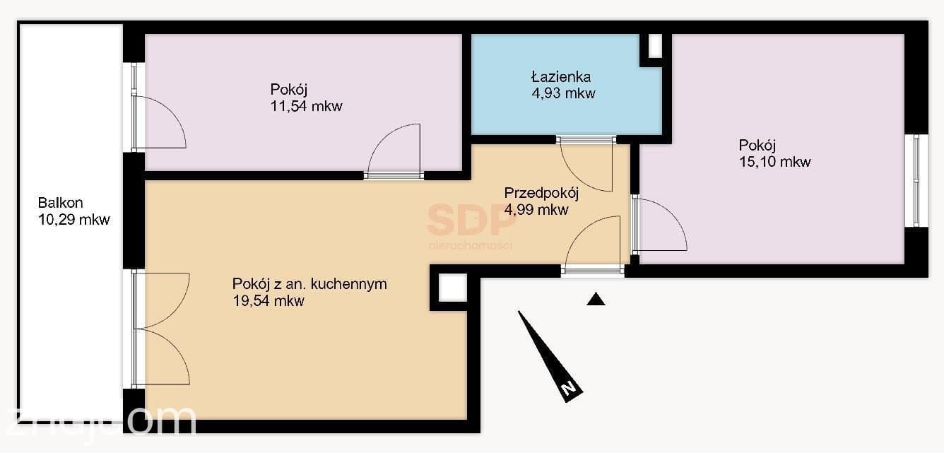 58 m2 z dużym balkonem w zielonej okolicy, parking - zdjęcie 8