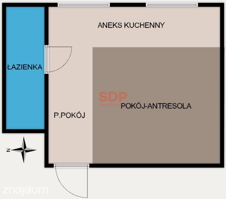 Kawalerka 18,6 m² | Nadodrze | Wysokie wnętrze 3,4 m | Po remoncie - zdjęcie 8