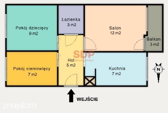 Kompaktowe 3 pokoje z kuchnią, pełen rozkład - zdjęcie 9