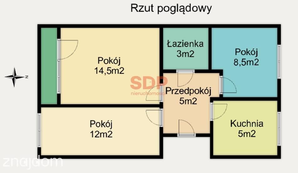 3 pokoje | Gołonóg | balkon | 48 m² + 4 m² piwnicy - zdjęcie 12