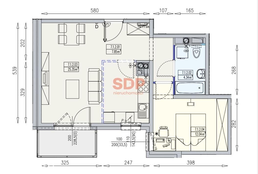 Przestronne 2 pokoje | 50 m² | Południk 17 | Projekt architekta - zdjęcie 13