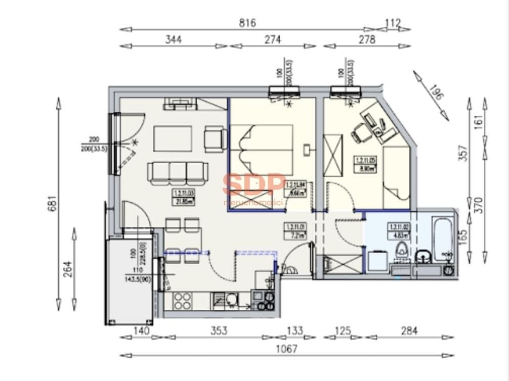 Słoneczne 3 pokoje | 52,45 m² | Południk 17 | wykończenie wg. projektu - zdjęcie 8