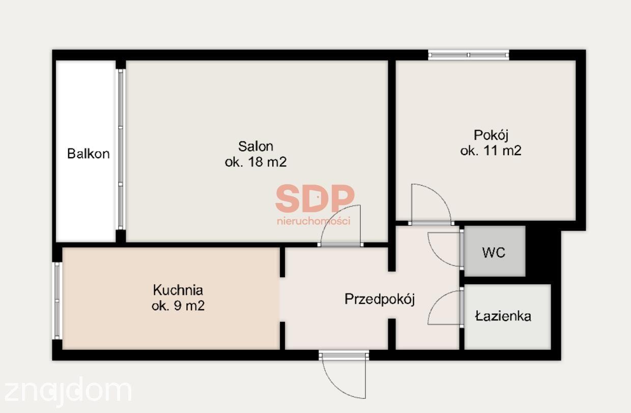2 pokoje | 49,5 m² | Loggia | Gądów | Potencjał do własnej aranżacji - zdjęcie 6