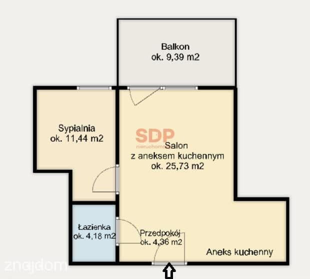 2 pokoje | balkon 9,4 m² | 6. piętro z windą | 2018 r. | Szczepin - zdjęcie 2
