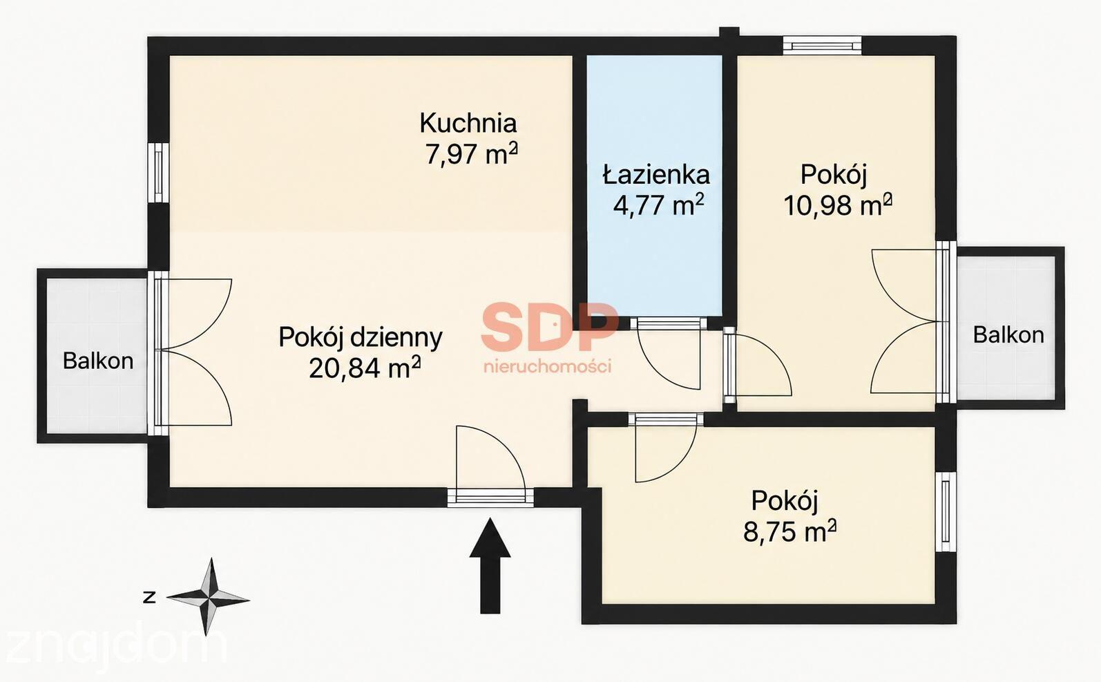 Duży salon o pow. 20,84m2, garaż i komórka, 2-balkony - zdjęcie 7