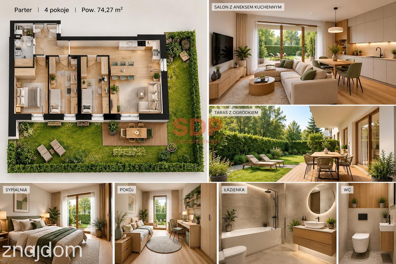 Apartament | 4 pokoje z prywatnym ogrodem | 74 m² | Wrocław Maślice - zdjęcie 3