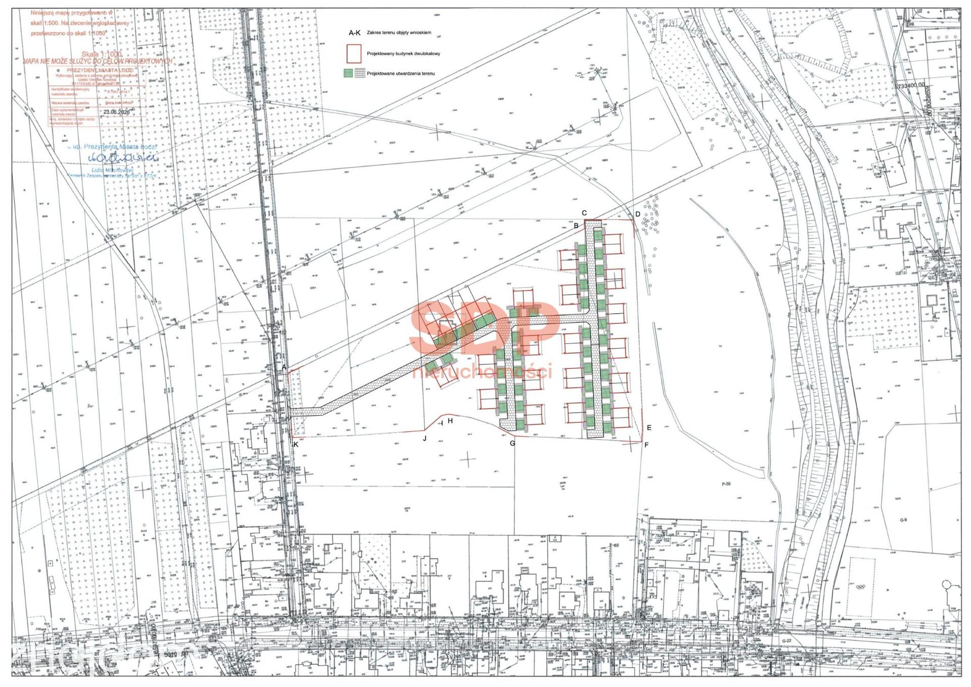 Grunt inwestycyjny 18 821 m² | 4 działki | Łódź ul. Denna | WZiZT w trakcie - zdjęcie 12