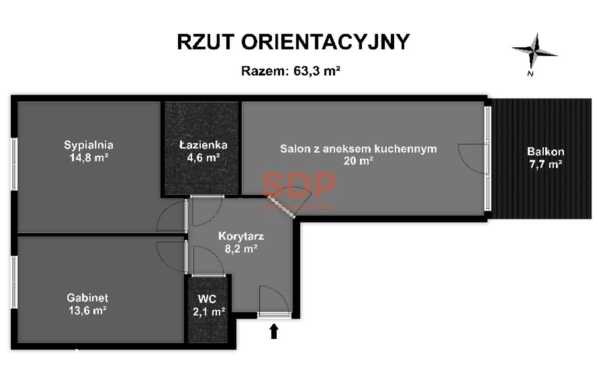 Wygodne 3 pokoje na Tarnogaju | 63,3 m² | 2 miejsca w garażu - zdjęcie 7
