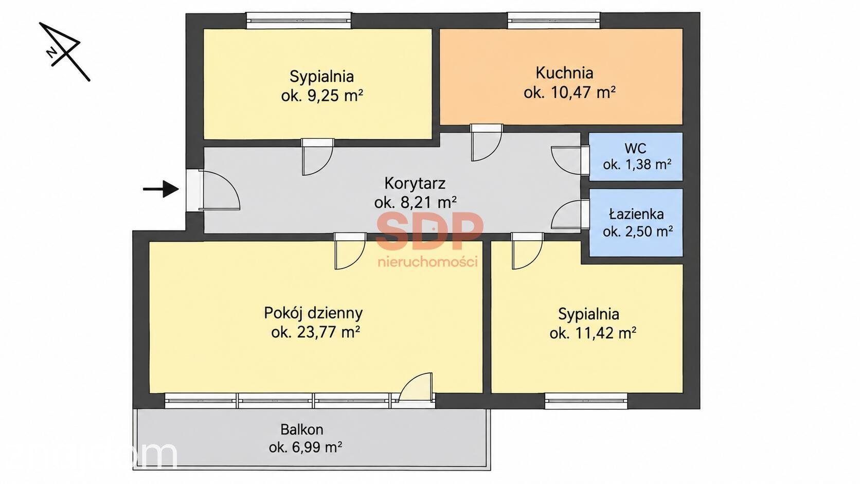 3 pokoje | osobna kuchnia | dwustronne | blisko centrum | balkon - zdjęcie 13
