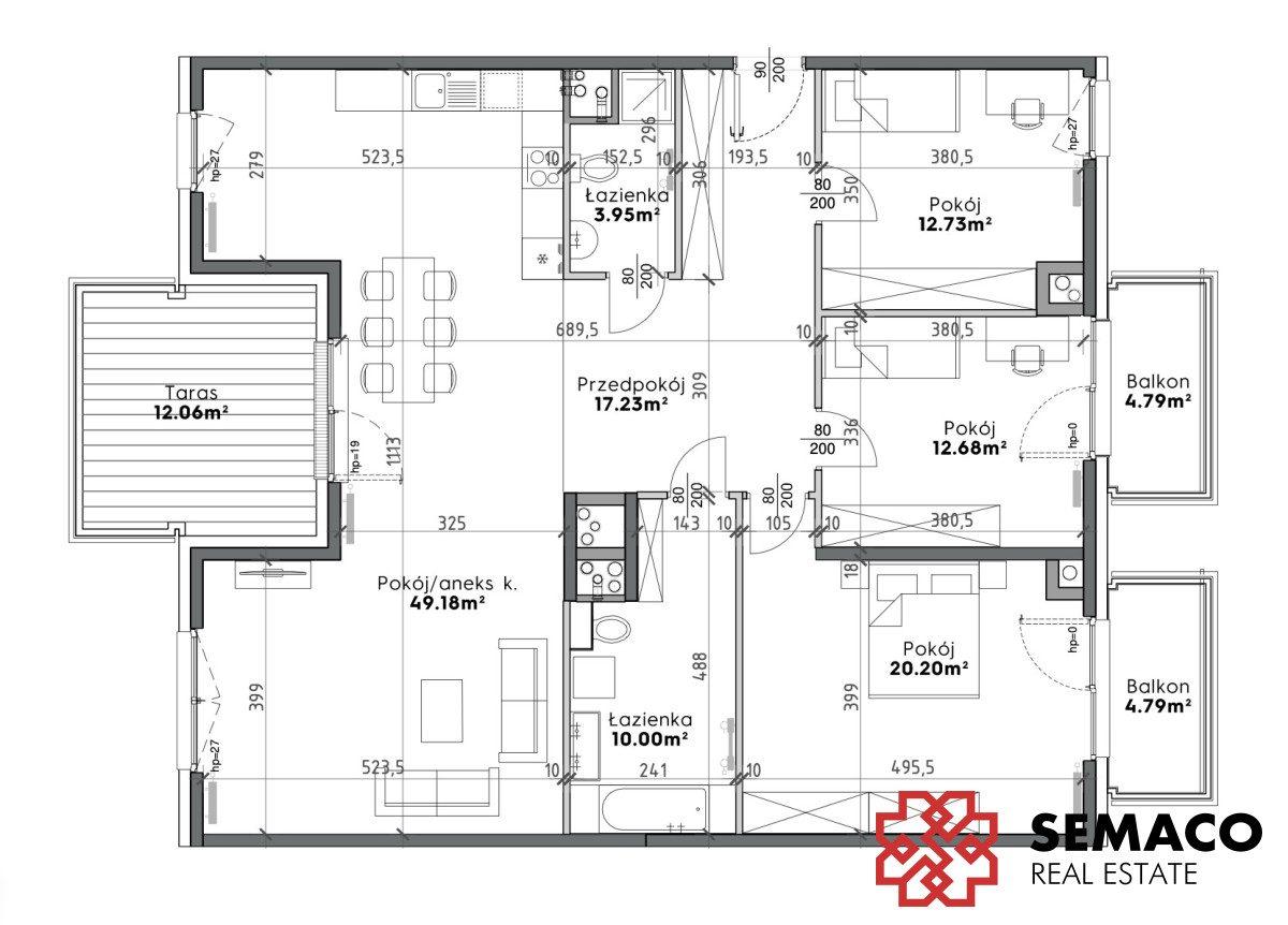4 pokoje /Prądnik Biały/125 m2 /taras/ bez PCC - zdjęcie 2