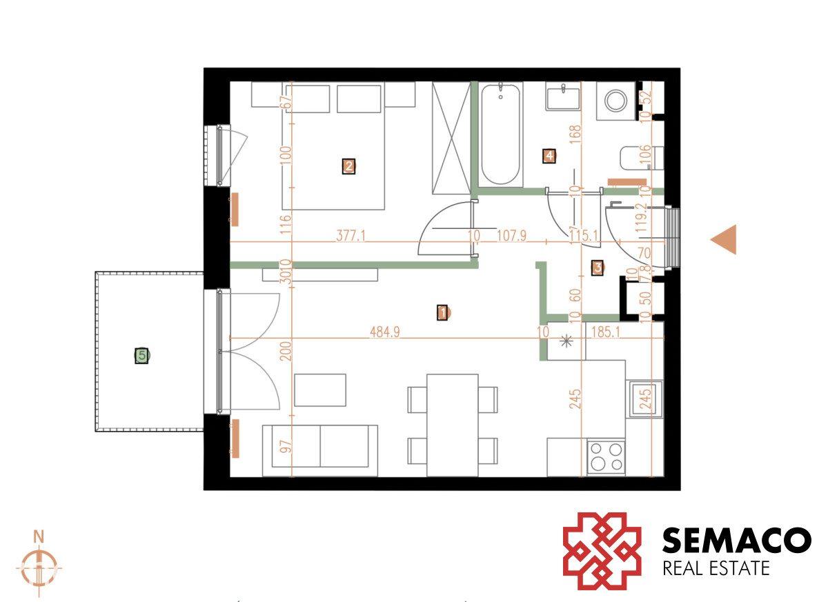39,70m2 |ul. Portowa| 2 pokojowe| Bez prowizji - zdjęcie 12