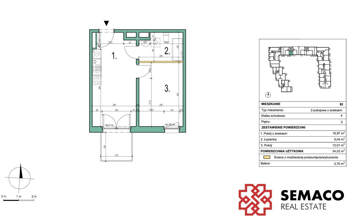 Przedsprzedaż| 2-pok mieszkanie| 34,02 m²| Czyżyny - zdjęcie 2