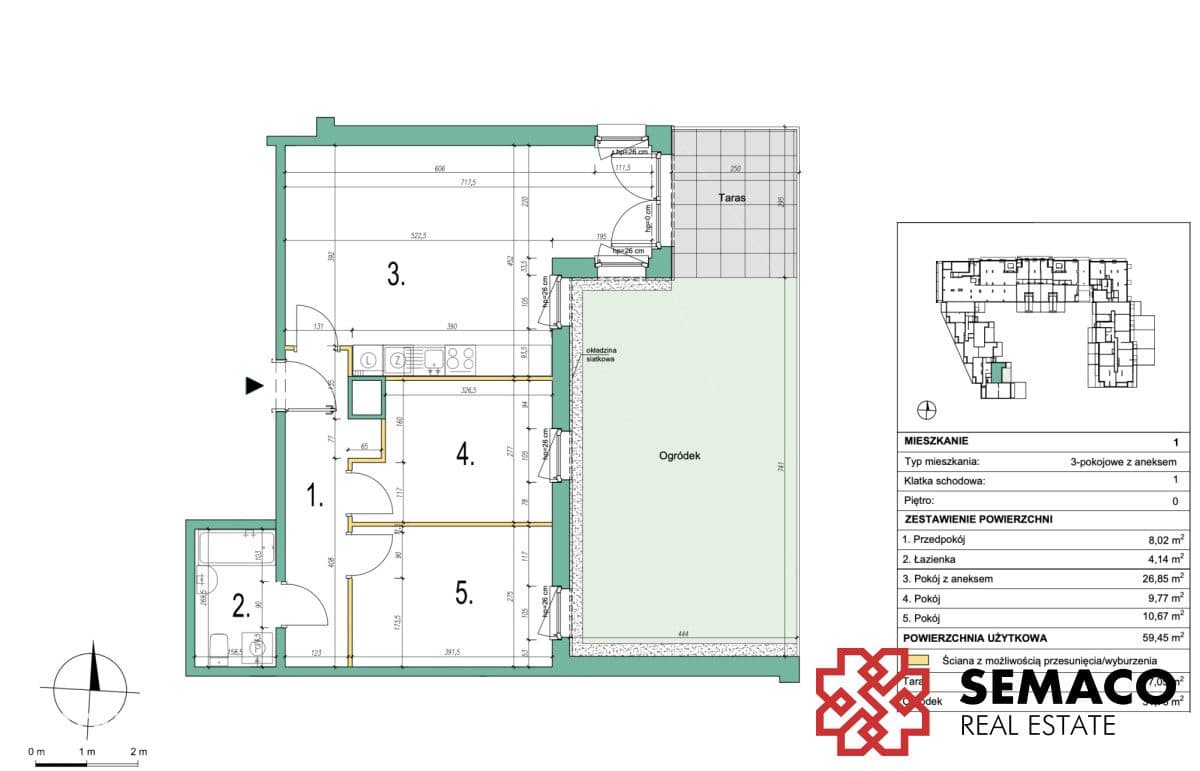 Przedsprzedaż| 3-pok mieszkanie| 59.45 m²| Czyżyny - zdjęcie 2