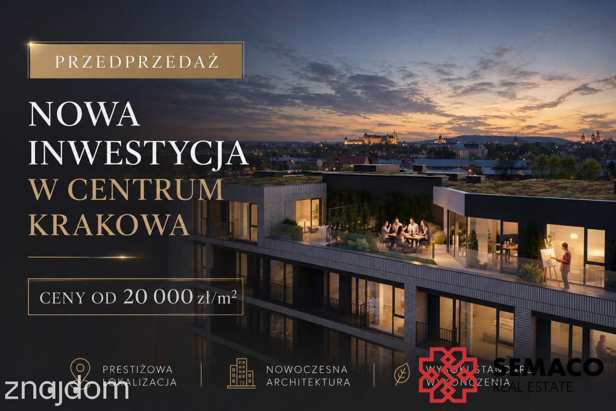 Przedsprzedaż/Rondo Grzegórzeckie/duży taras