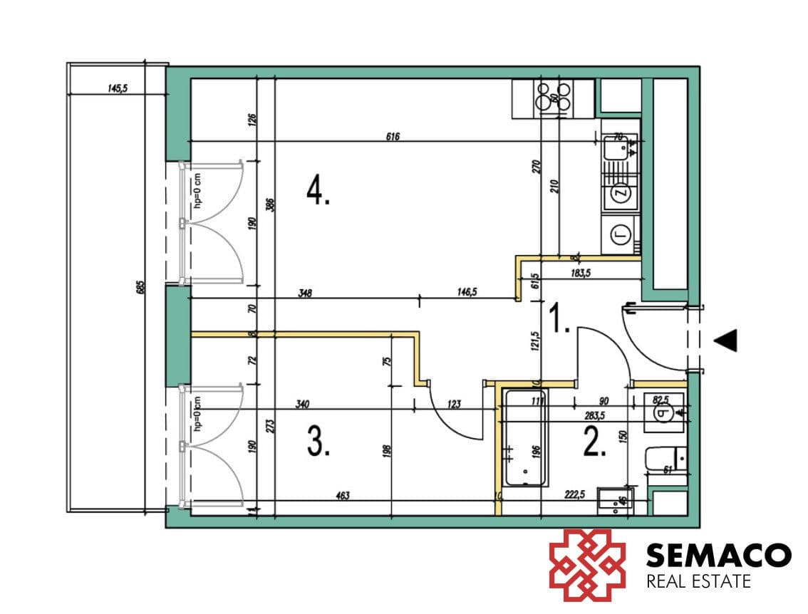 Przedsprzedaż| 2-pok mieszkanie| 45,87 m² | balkon - zdjęcie 3