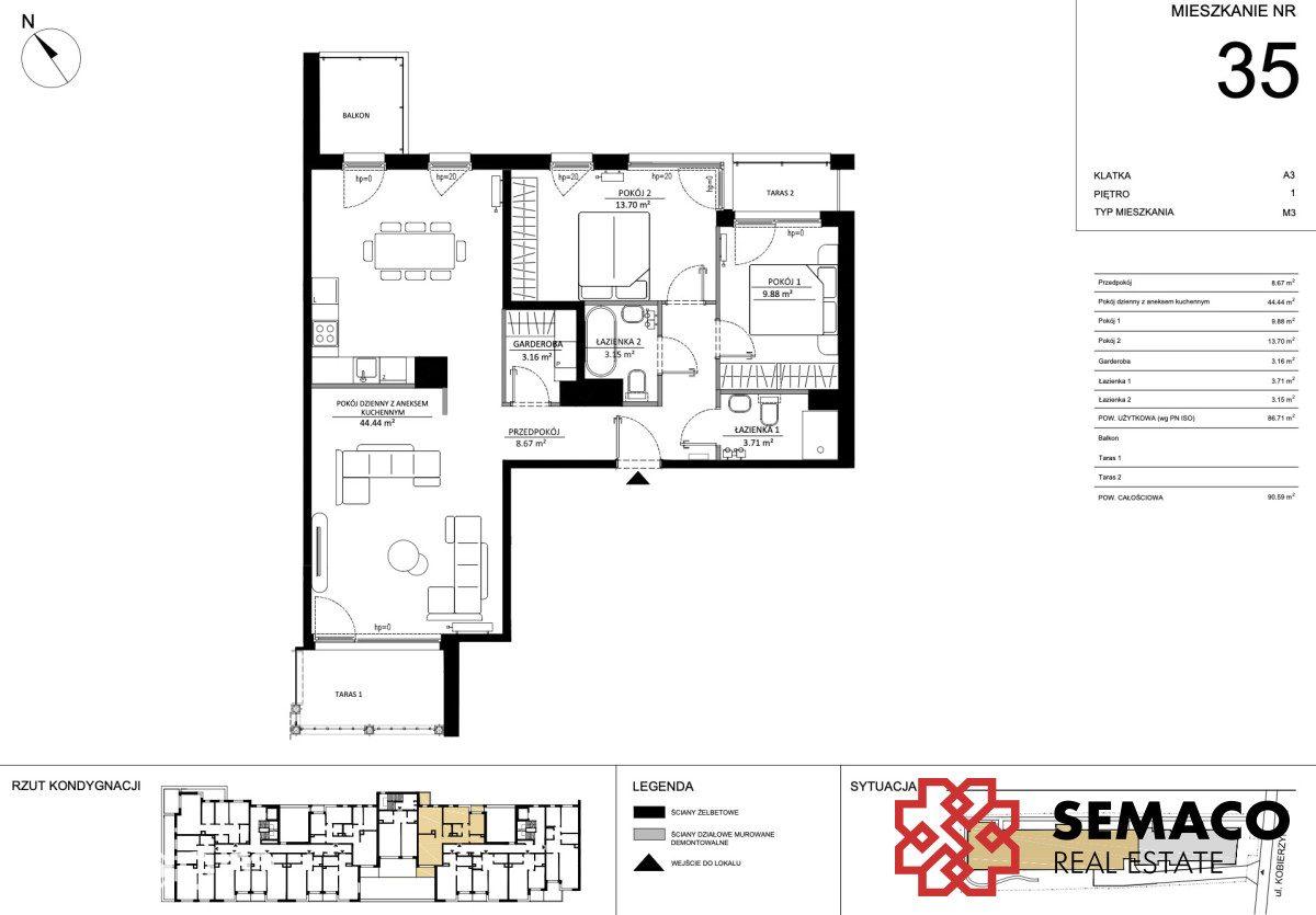86m2/3 pok/3 balkony/blisko Zakrzówka - zdjęcie 9