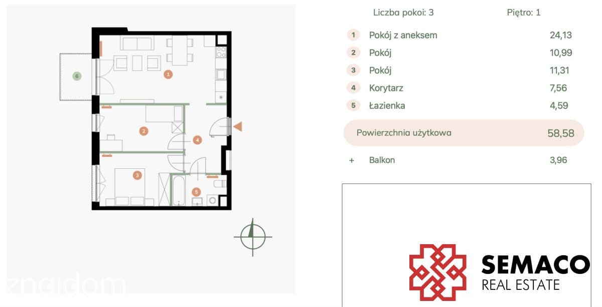 Oferta promocyjna 3 pokoje | Świetna lokalizacja - zdjęcie 2
