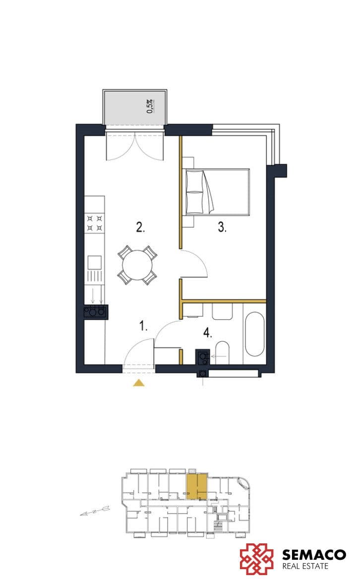 2 pokoje| 35,66 m²| ul. Dąbska| Bez prowizji i PCC - zdjęcie 3
