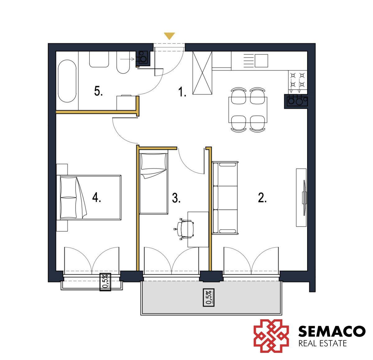3 pokoje| 51.60 m²| ul. Dąbska| Bez prowizji i PCC - zdjęcie 7