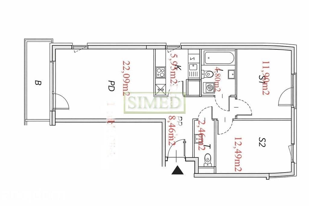 Apartament do wprowadzenia,trójstronny,z balkonem - zdjęcie 19