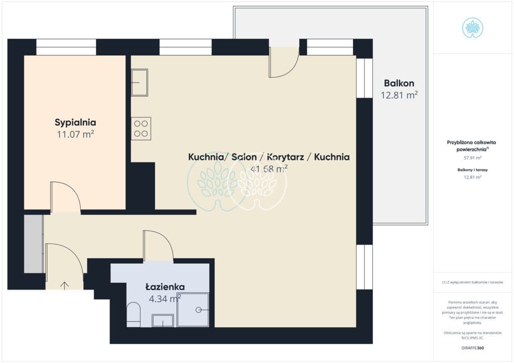 Dwupokojowy apartament Bydgoszcz ul. Jagiellońska - zdjęcie 14
