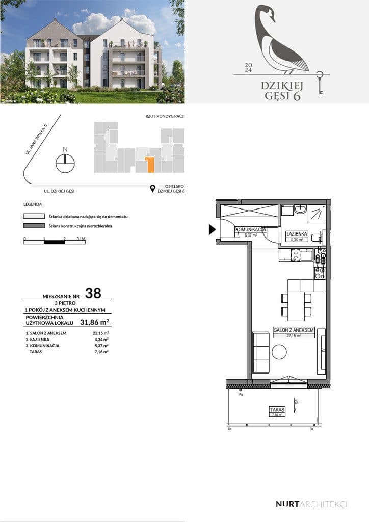 Mieszkanie, OSIELSKO - zdjęcie 3