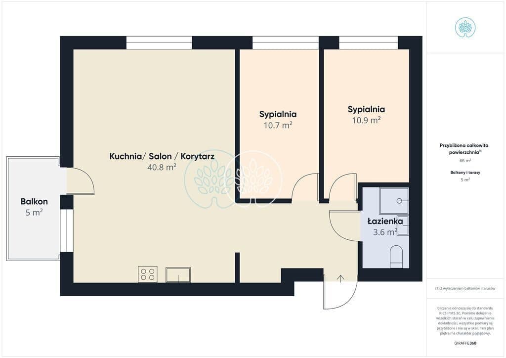 Nowoczesne mieszkanie 3 pokoje Balkon Piwnica - zdjęcie 20