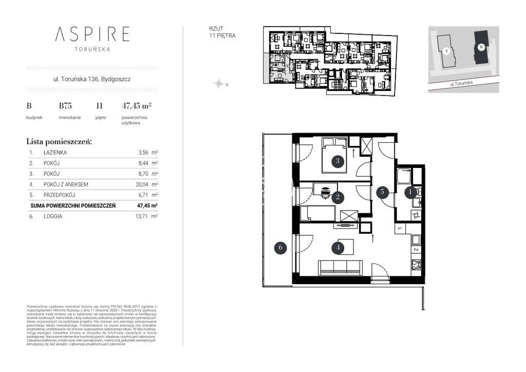 ASPIRE | Skarpa z 11. piętra | 3 pokoje | PCC 0% - zdjęcie 2