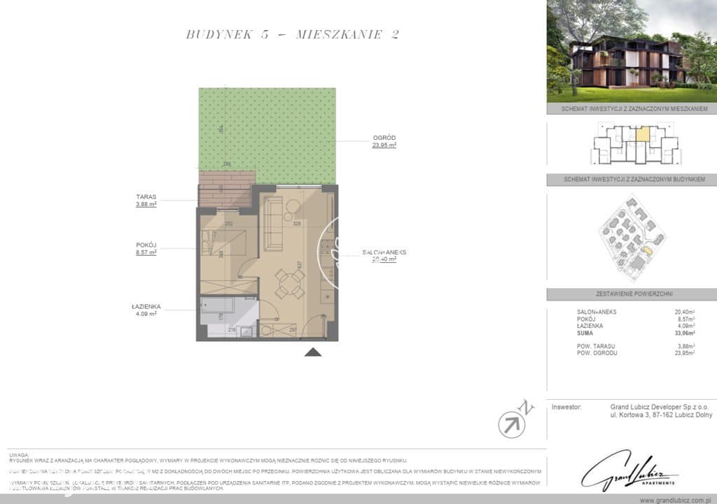 Kompaktowy apartament z ogródkiem - zdjęcie 3