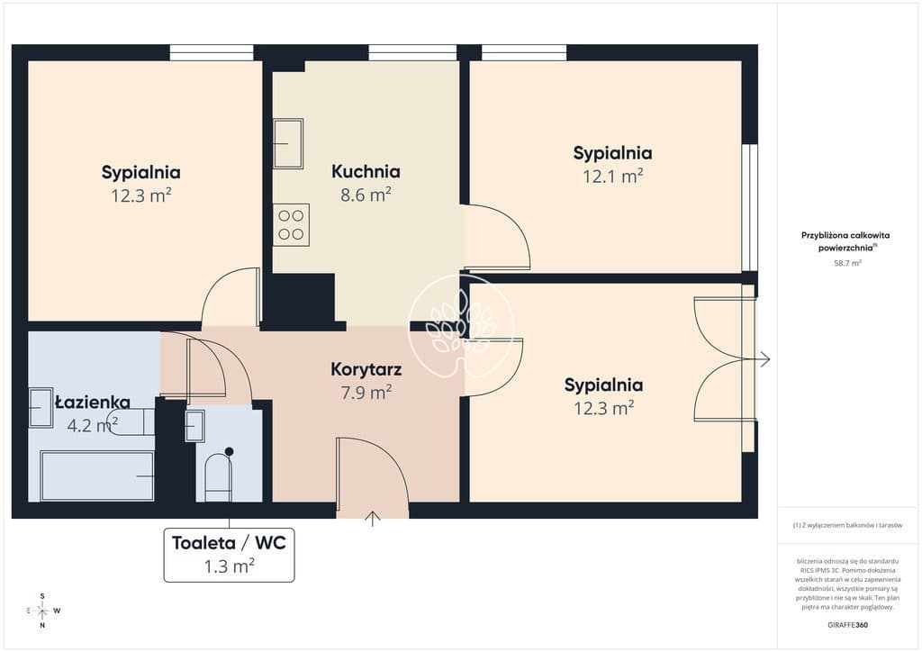 Soho / Loggia 20 m2 / Rozkładowe - zdjęcie 3