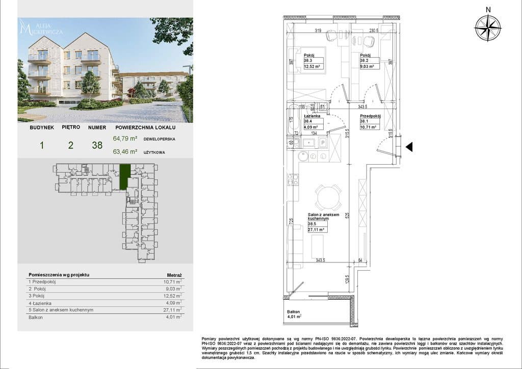 3 Pokoje dla rodziny, Osielsko 64m² - zdjęcie 2