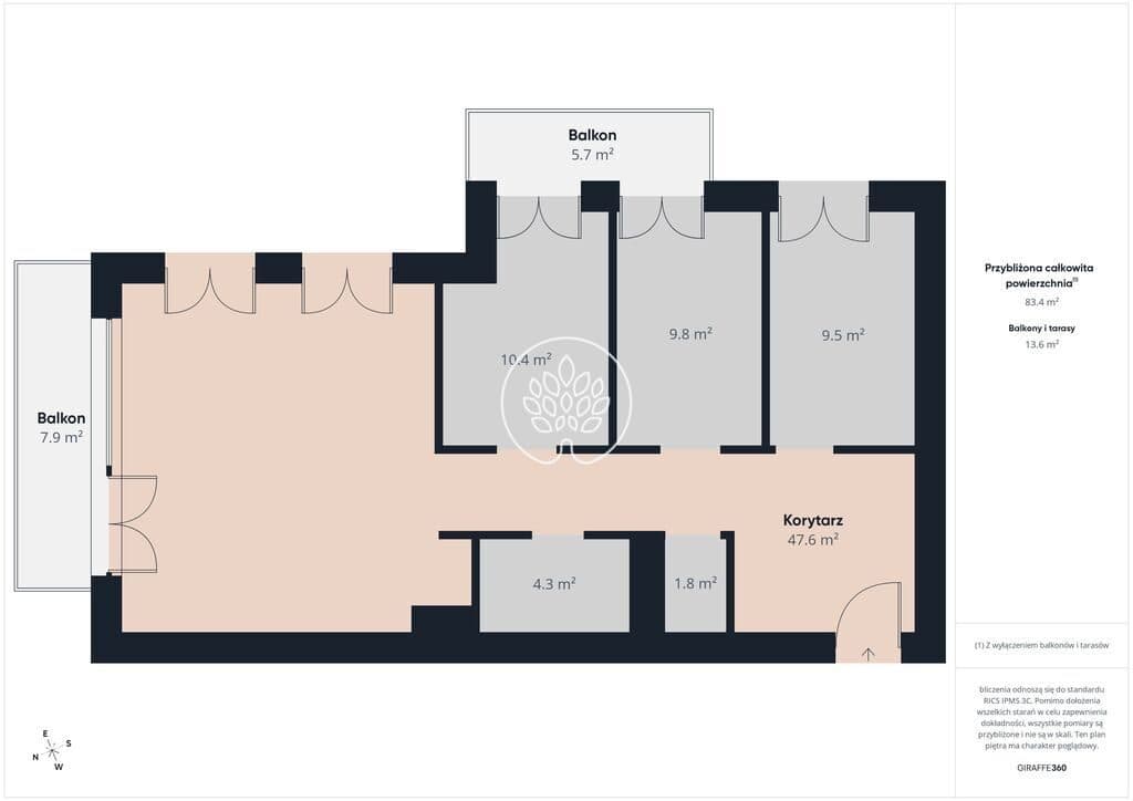 Apartament z widokiem na Brdę, 81m, 4pokoje, taras - zdjęcie 15