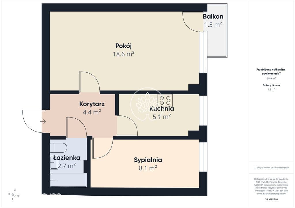2 pokoje, osobna kuchnia, m. parkingowe, balkon - zdjęcie 10