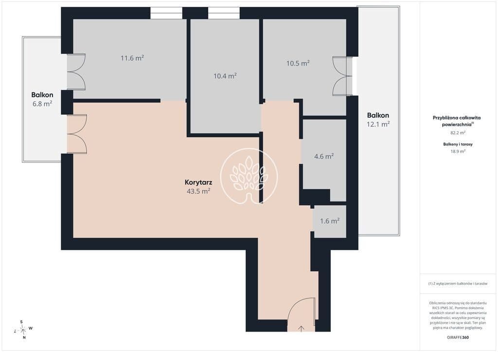 Apartament, widok na Brdę, 79,5m, 4 pok, 2 balkony - zdjęcie 20