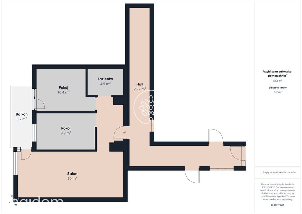 Nowoczesne 3 pokoje, balkon, 53,45 m², nowe - zdjęcie 17