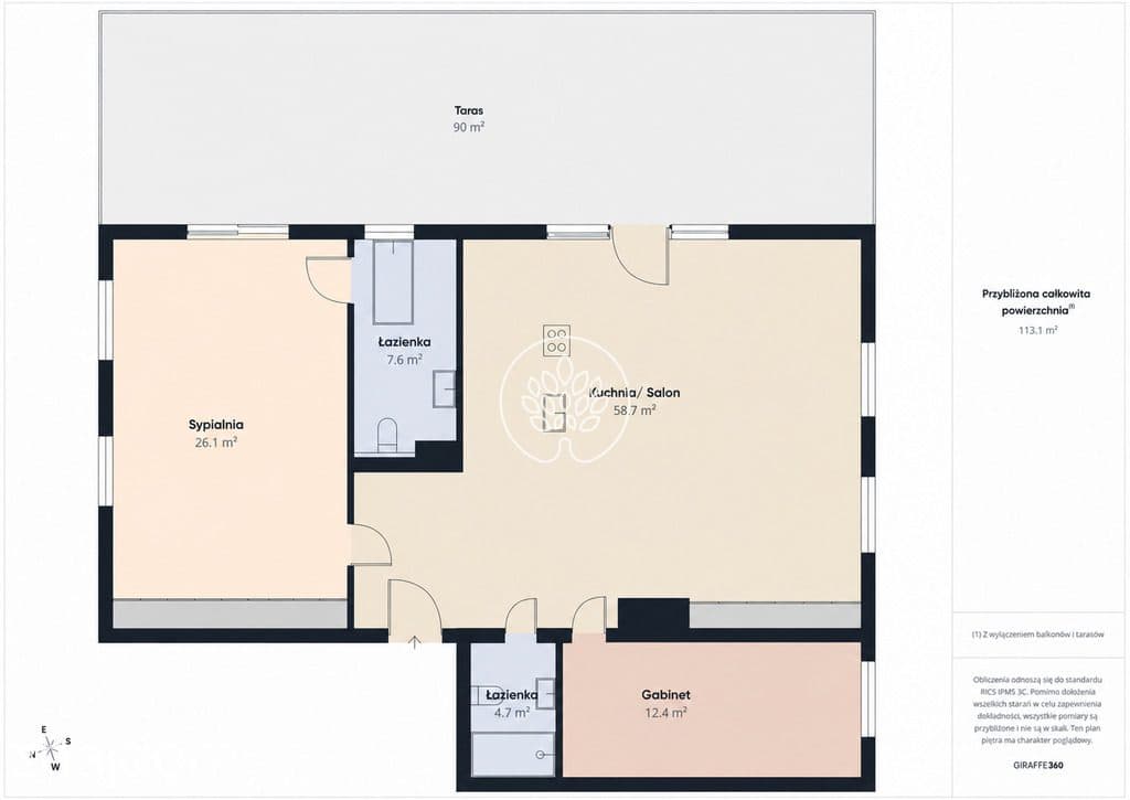 Apartament 113m2 z ponad 100m2 tarasu! Winda, osiedle zamknięte. - zdjęcie 11