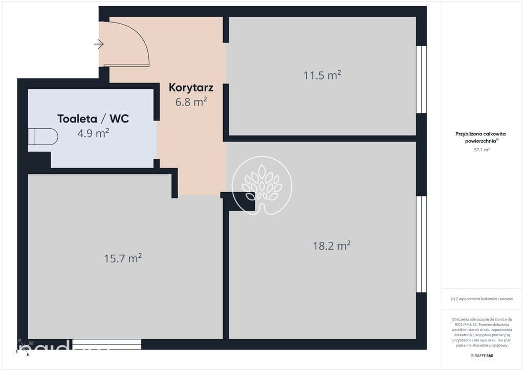 Nowoczesny loft 3 pokoje, 58 m², stan deweloperski - zdjęcie 20