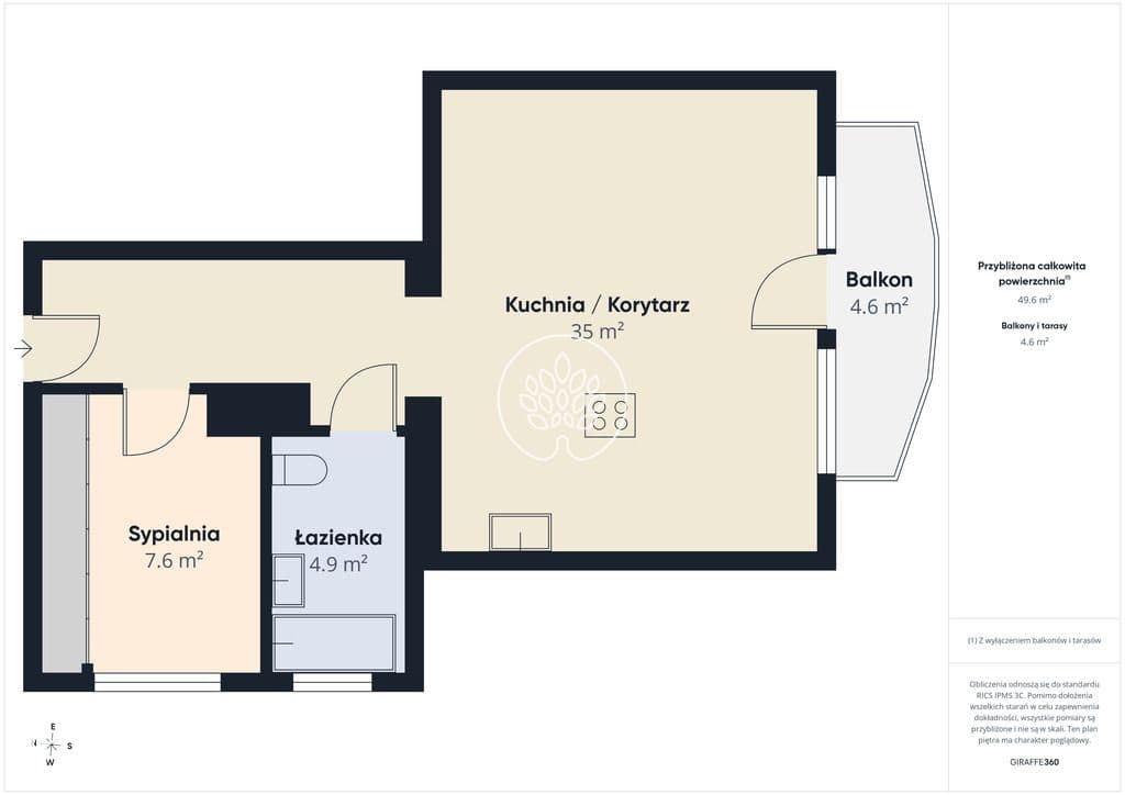 Fordon | 49,58 m² | 2 pokoje I parter - zdjęcie 12