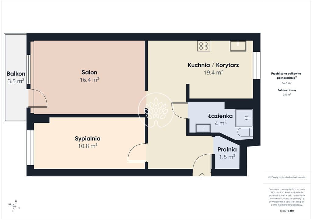 2-pokojowe mieszkanie 51,9 m² | Skarpa Toruń - zdjęcie 14