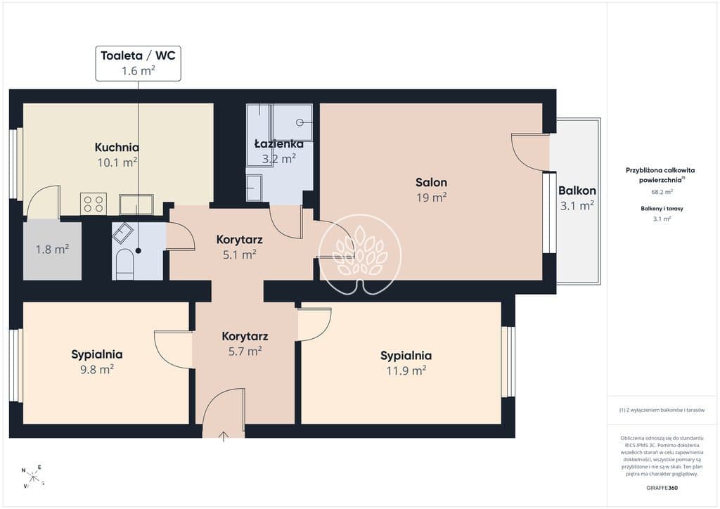 3 pokoje, 68,8 m² | Jakubskie Przedmieście - zdjęcie 13